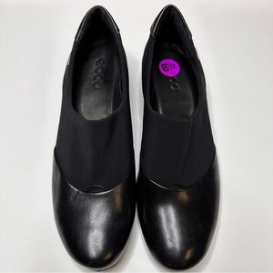 ECCO Black Sculptured Heel GTX Gortex & Leather Slip On Heels Sz EU 39, …